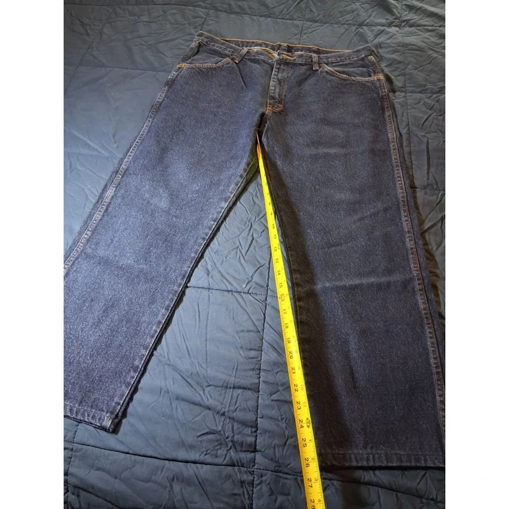 Rustler Jeans Mens 38x29‎ Blue Denim Straight Fit 100% Cotton Classic Pants